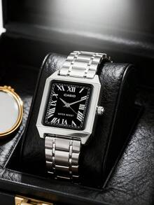 Casio Standard Series Apparel Collection, Business Model, Minimalist Elegant, Roman Numeral Dial, Quartz Movement, Stainless Steel Strap, Japanese/Korean Style Women's Watch, New Year, Christmas Gift - Black - View 5