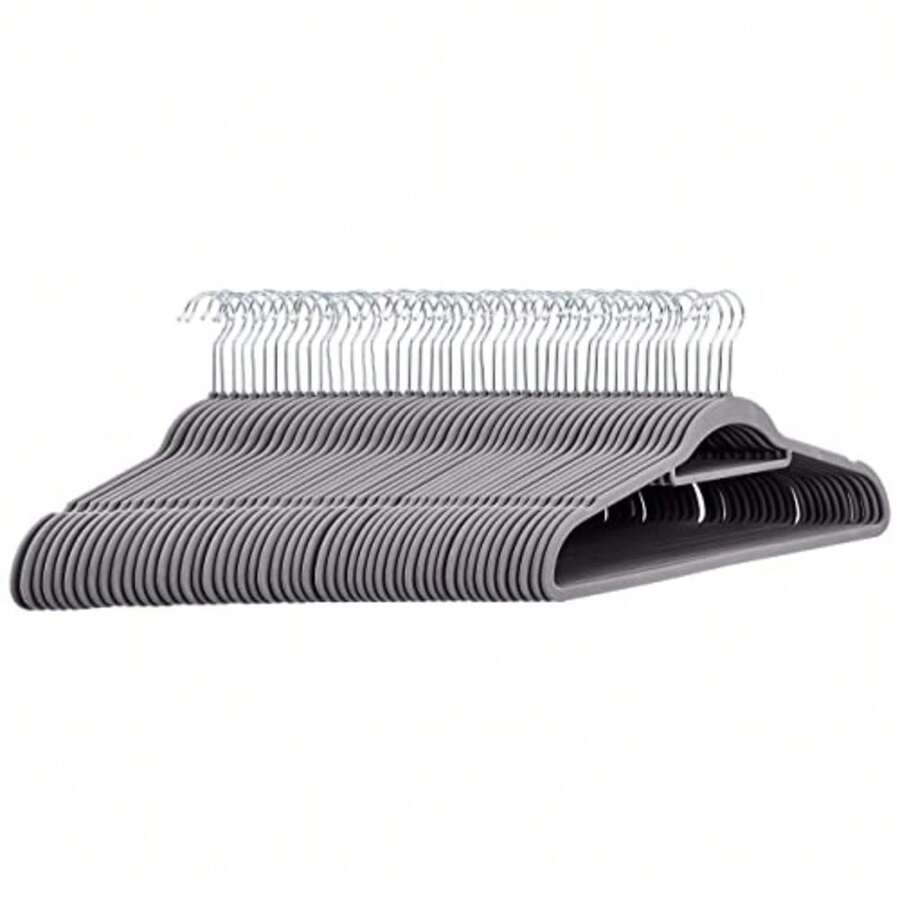 CYPNAmazon Basics Ganchos de terciopelo antideslizantes y resistentes con barra horizontal para corbatas paquete de 50 gris oscuroFashion - 226942944 - Ver 1