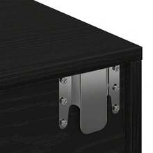 vidaXL Murale Étagère com gavetas 80x33x17 cm engenharia madeira preto - Preto - Ver 9