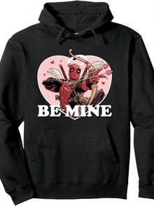 Sudadera con capucha con retrato de Cupido del Día de San Valentín de Deadpool - Estilo 23 - Ver 1