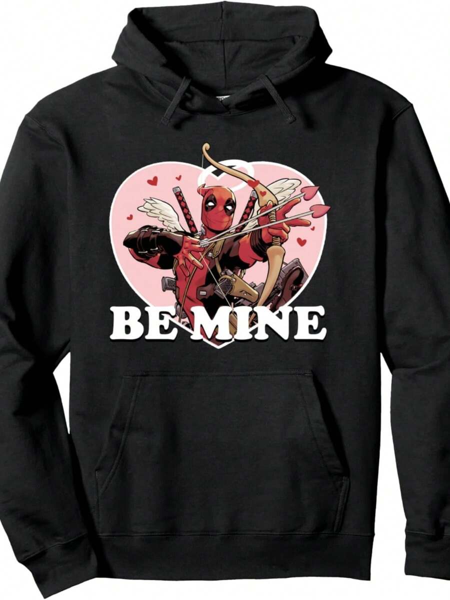 Sudadera con capucha con retrato de Cupido del Día de San Valentín de Deadpool - Estilo 23 - Ver 1