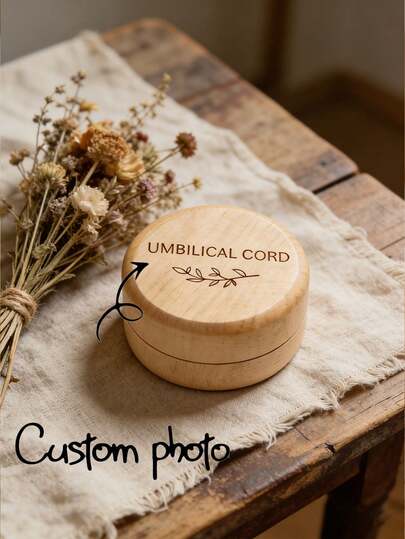 1pc Customized Modern Minimalist Baby Tooth Box, Unisex For Baby Boys And Girls, Customized Wooden Tooth Memory Box Made Of Durable Natural Materials, Portable Storage Container, Ideal Gift For New Parents, Adorable Pattern Engraved On Box, Can Be Used As Tooth Keepsake Box, Hair And Umbilical Cord Holder, Suitable For Baby Shower, Home Decor, Easter Gift