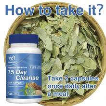 XEMENRY 15 Day Cleanse 1179mg - Colon Cleanse, Nutrient Absorption, Intestinal Health, Promotes Regular Bowel Movements, With Cascara Sagrada & Psyllium Husk - 30pcs - 30 Capsules(30粒) - 查看 6