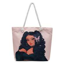 Túi tote in họa tiết chất lượng cao, túi xách tay ngoài trời dung tích lớn, thiết kế thời trang và độc đáo. - Nhiều màu - Xem 13