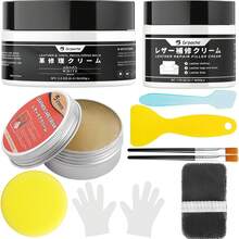 Leather Recoloring Balm White, Mink Oil Leather Conditioner & Leather Filler Cream, Leather Repair Kit For Furniture,Vinyl Repair Kit Restore Couches, Car Seats, Purse, Scratch, Peeling, Burn Holes - 3.5 Ounces - View 1