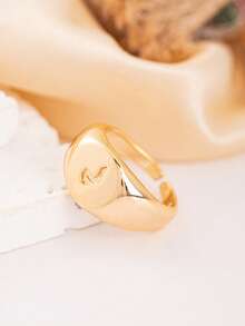 1枚定制儿童阿拉伯字母戒指，精致个性化礼物