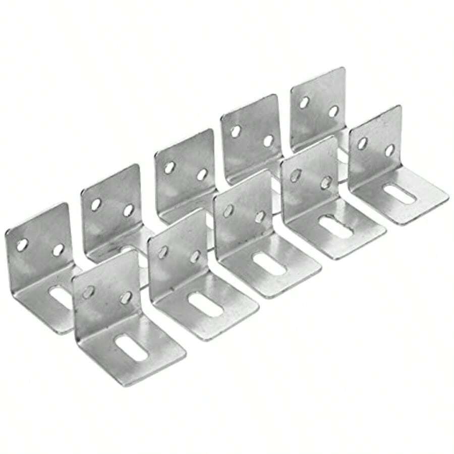 Merriway BH02067 10 Pcs Standard Worktop Bracket 25mm (1 Inch) Square - Pack Of 10 Pieces - Multi - View 1