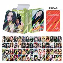 124pcs Laser Chaeyoung Photocard, Sana Photocard, Mini Sticker, LOMO Card Wholesale, Photocard Sticker LOMO Card, Double-Sided Small Card, Boxed Collection Card Photo Card/Greeting Card/Bookmark, LOMO Card Sticker Set, Essential Fangoods For Collection - Red - View 12