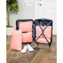 JjyCompression Pac Cus Set  Travel - Ligweig Durable Clotes Organizer  Carry-On Luggage And Suases ByDiffusers - Hoa san hô - Xem 2