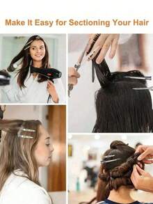 Simple Metal Small BB Clip, Fashion Casual Daily Curling Tool, Small Hair Clip Styling, Can Be Used As Claw Clip, Hair Claw, Hair Clip, Stationery, Hair Styling Accessory, DIY Tool, Hairstyling Makeup Tool, Hair Slide, Hair Barrettes - Silver - View 4