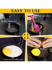 1pc Stainless Steel Egg Rings – Non-Stick Round Egg Cooker Rings & Pancake Mold For Frying Eggs, Omelets, Pancakes, Burgers, Sandwiches, Breakfast Cooking Tools – Durable & Easy To Clean Kitchen Gadgets, Space-Saving Kitchen Accessories & Home Cooking Essentials – Perfect For Family Breakfast, Dorm, Camping - Multicolor - View 3