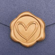 30pcs Brown Heart Shaped Wax Seal Stickers, Self-Adhesive Envelope Sealing Stickers Suitable For Wedding, Party, Birthday, Christmas - Brown - View 5