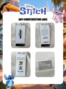 Disney Officially Licensed 1 Pc Lilo & Stitch Printed Teen's Book Bag,Candy BagLunch Bag Mischievous Stitch Student's Cute Cartoon Handheld Bag For Daily Use, Casual Canvas Shoulder Bag For Easy Carry – For Students/College/University StudentsTeenagers/Teens/Young Adults/Zoomers For Daily/Shopping/ Valentine's Day - Multicolor - View 3