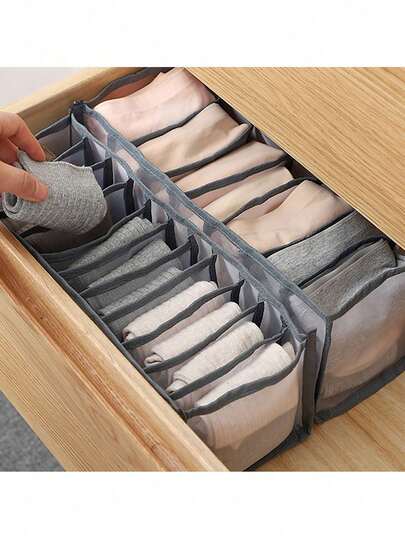 3 صناديق منظم درج قابلة للطي، مناسبة لتخزين الملابس الداخلية والجوارب والصدريات، قابلة للاستخدام في البيئات التجارية والفندقية والمدرسية، حقيبة تخزين للمعلمين