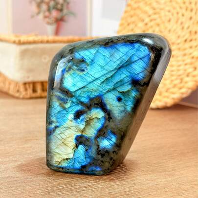 1pc Natural Labradorite Decor, Home Decoration, Indoor Ornament, Desktop Display, Gift, DIY