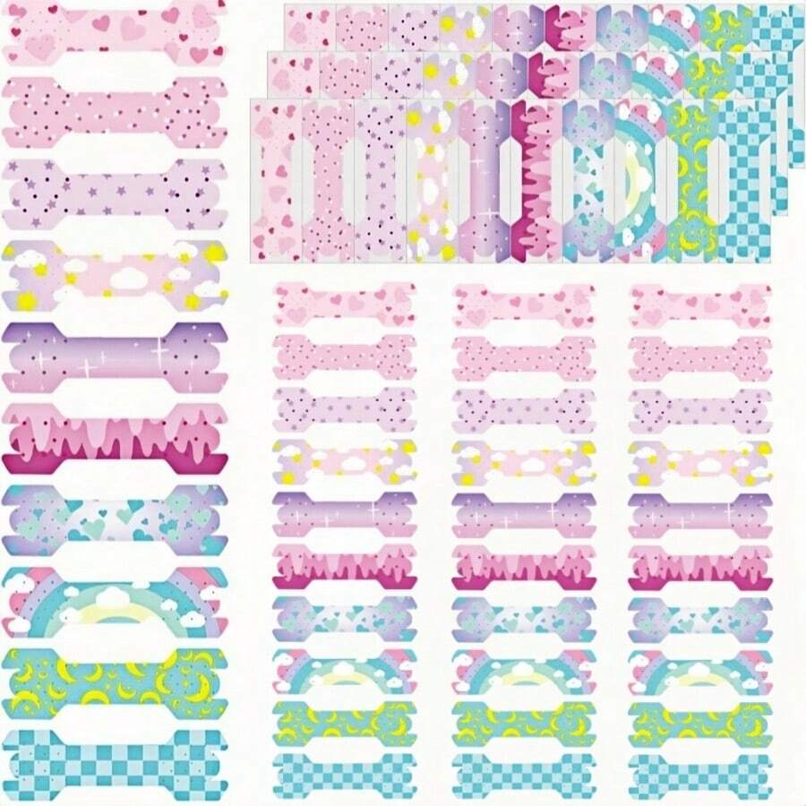Small Size Pink Blue Kids Nose Strips 1.73 * 0.55 Girls Breathing Strips Strip For Snoring Cartoon Star Moon Cloud Sleeping Tape Anti Snoring Solution Nose Tape Nose Strip5/10/20/30/40/50/60/70/100 Pcs - Individually Packaged - View 1