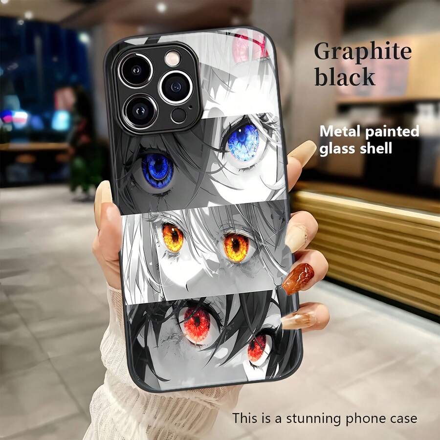 Ojos de anime con un colorido estilo artístico. Esta elegante funda es compatible con los modelos 16, 15, 14 Pro Max, 13, 12, 11, XR y XS Plus. Fabricada en silicona TPU, ofrece protección contra golpes y caídas, además de una sensación superior. Es un regalo ideal para familiares, amigos y seres queridos, y una opción perfecta para Navidad.fundas para ,accesorios para celular,fundas para celular,funda 13,fundas ,fundas para 13,funda 16,funda 17 pro max, 17 pro max,funda 15,funda 17,funda ,fundas para 16,fundas 15,funda 14,fundas 17 pro max,protector para ,fundas 11,fundas 12,funda 17 pro,fundas 13,,case 17 pro max,fundas para 11,fundas para 12 - Negro - Ver 1