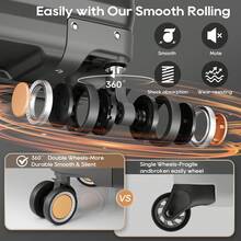 Joyway 3 Piece Luggage Set 20 24 28 Inch Polypropylene Hardside Suitcases With 360° Spinner Wheels & TSA Lock, Lightweight Durable Carry On Included For Business Travel And Family Trips - 灰色 - 查看 8