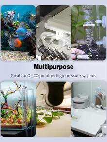 0.15英寸/0.23英寸水族箱气管 - 透明柔韧 - 防缠绕 - 适用于淡水和海水鱼缸 - 长度187.01英寸 - 透明 - 查看 8