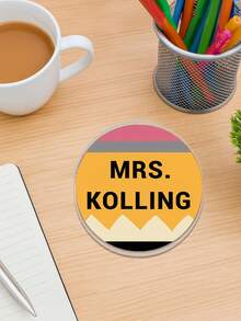 1pc Personalized Customized Teacher Coaster Gift, End Of Year Gift, Teacher Coaster, Personalized, Christmas Teacher Gift, Teacher Appreciation Gift