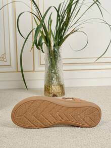 女士棕色厚底凉鞋，夏季鞋 - 棕色 - 查看 7