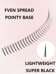 anlinnet 4 Rows / 160 Clusters False Eyelashes, C-Curl Shape, Natural & Voluminous Look, Suitable For Daily, Party, Makeuplash Clusters,Eyelash Clusters,Individual Eyelashes,Lashes,Fake Lashes - Black - View 3