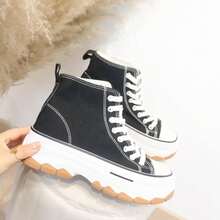 angelica Zapatillas Urban Chunky High-Top – Estilo y Comodidad que Imponen, ideales para outfts urbanos, salidas con amigos y viajes. - Negro - Ver 2