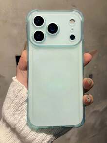 Luxury Matte Transparent Shockproof Protective Case, Suitable For 17 Pro Max, 17 Pro, 17, 16 Pro Max, 15, 14, 13, 12 Pro Max, 11, Anti-Drop Back Cover - Màu xanh trong suốt - Xem 8