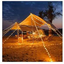 1 pieza Tira de luces de bola de burbujas LED con batería, fácil instalación y fiable, adecuada para bodas, cumpleaños, festivales, patios exteriores, campamentos, iluminación decorativa, regalos del Día de San Valentín, esencial para la decoración de locales, aplicable para la decoración del Ramadán, regalos del Eid Al-Fitr, linternas del Ramadán, decoración del Eid Al-Fitr, Eid Mubarak y todo el mes del Iluminación - Multicolor - Ver 6