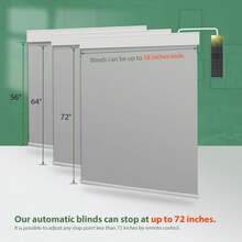 Motorized Blinds With Remote Control, Blackout Smart Shades, Cordless Automatic Roller Blinds For Windows, Can Be Stopped At Any Position, Suitable For Bedroom And Office. - 灰色 - 查看 6