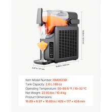 Máquina de Slushie, 2.6L / 88oz No se necesita hielo Máquina de Slushie para el hogar, máquina de bebidas congeladas con 5 programas predeterminados, máquina de Margarita con autolimpieza, Margaritas congeladas, Frappés, batido y más - Negro - Ver 7