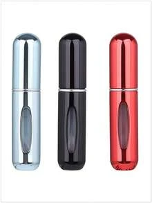 1个/2个/3个/4个/5个装 5毫升便携式迷你香水可填充喷雾瓶，配有香水泵头，适合旅行和户外使用