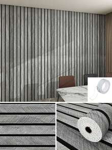 1 Cuộn Tấm ốp tường giả gỗ phẳng 3D - Miếng dán tường tự dính cách âm, 40CM*300CM, Giấy dán tường tự dính, Giấy dán tường giả gỗ phẳng PVC dày, chống thấm nước, có thể tháo rời và tấm xốp, Dùng để trang trí nhà cửa, Phòng khách chống thấm nước, chống ẩm, hiệu ứng 3D nổi. - Nhiều màu - Xem 11
