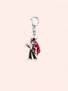 1PC Cute Acrylic Cartoon Keychain, /Alastor/Vox/Husk/ Cute Bag Accessory, Anime Character Keychain, Car Keychain, Backpack, Jewelry Accessory, Perfect For Everyday Wear, Great Gift For Friends And Fans - Multicolor - View 8