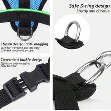 1 Set Pet Chest Harness & Leash, Soft Mesh Breathable Adjustable Dog Harness, Vest Style Non-Choke Walking Leash For Small Dogs, Suitable For All Seasons - Blue - View 5