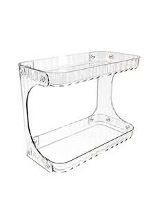 1 pezzo Organizer per trucco a doppio strato, assistente per la cura della bellezza, scatola portaoggetti per prodotti per la cura della pelle, scatola portaoggetti per gel doccia, scatola portaoggetti per protezione solare, vassoio per il trucco, organizer per il bagno, portabottiglie, regalo per la festa della mamma, decorazione per la casa, forniture per il ritorno a scuola, decorazione per la stanza del trucco, borsa per il trucco, articolo essenziale da viaggio - Multicolore - Visualizzare 12