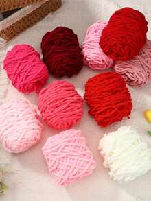 1pc/100g Chunky Single Ply Yarn, Thick Chenille Yarn, Soft DIY Crochet & Knitting Yarn, Suitable For DIY Scarves, Bags, Slippers, Crafts, Blankets, Cushions, Approx. 100g/Pc Fluffy Velvet Yarn, Thick & Soft Chenille Yarn - Multicolor - View 9