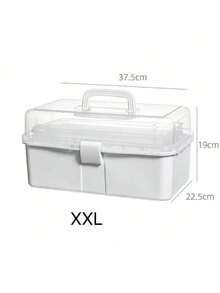 1pc Large Capacity Home Medicine Cabinet, 3-Tier Divided Medicine Cabinet, Portable Home First Aid Box, Moisture-Proof And Dust-Proof, Round Portable Handle, Suitable For Medicine Boxes And Bottles, Suitable For Bedroom, Living Room, Dorm And Other Spaces. - Multicolor - View 13