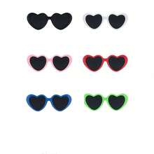 Heart-Shaped Sunglasses For Dogs And Cats - Fun Photo Props, Cute Accessories, Cat And Dog Sunglasses, Pet Glasses, Suitable Decorations For Taking Photos - 彩色 - 查看 10