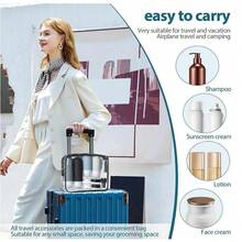 16pcs/Set Toiletry Travel Bottles,Reusable Liquid Travel Accessories,Suitable For Perfect Gift,Daily Skin Care Companion,Beach Vacation Essentials,Back To School, Travel Essential - Black Suit - View 3