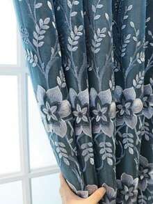 1pc Luxury Embroidered Blackout Curtain, Double-Layer Sheer Fabric, Thermal Insulation & UV Protection, Thick & Draping, Suitable For Bedroom, Living Room, Dining Room, Strong 3D Effect And Easy Maintenance, Displaying A Romantic And Luxurious Home Atmosphere - Multicolor - View 6