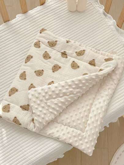 Nyfödd spjälsäng Pea Fleece liten madrassunderlägg