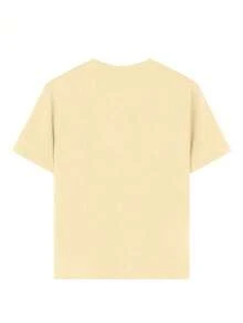 Boys & Teens' Casual Graphic Print Round Neck Short Sleeve T-Shirt, Summer Top - 杏色 - 查看 3