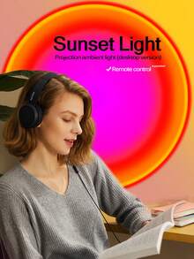 3 Pcs Remote Control Romantic Sunset Projection Lamp, 16 Color Modes Remote Switch, 180° Rotation, Large Expandable, USB Powered Sunset Projection Light, Suitable For Photography/Selfie, Party, Living Room, Bedroom, Wedding Decor (Small/Medium/Large) - Multicolor - View 9