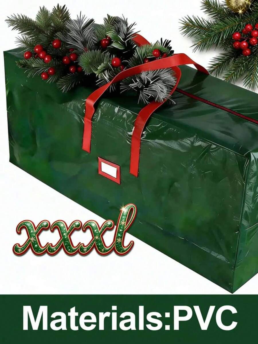 1pc Christmas Tree Storage Bag - Heavy Duty Large Capacity Organizer Bag, Suitable For 7.5/9ft Artificial Christmas Tree, With Durable Reinforced Handles And Double Zippers - Waterproof Material, Dust-Proof, Moisture-Proof, Insect-Proof.