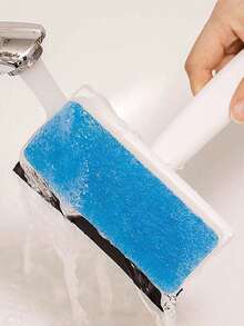 1pc Creative Double-Sided Glass Mirror Scraper For Home, Bathroom Cleaning On Ceramic Tile And Wall Surface,Kitchen,Bathroom,Home,Household Supplies - Màu xanh lam - Xem 4