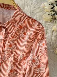 Women's Long Sleeve All-Over Print Casual Arabic Style Top Vacation - Multicolor - View 4