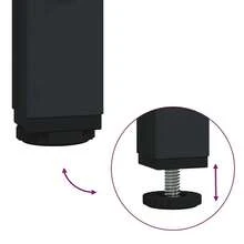 vidaXL Table basse chêne fumé 100x50x45 cm made of engineering and metal - Castano - Visualizzare 9