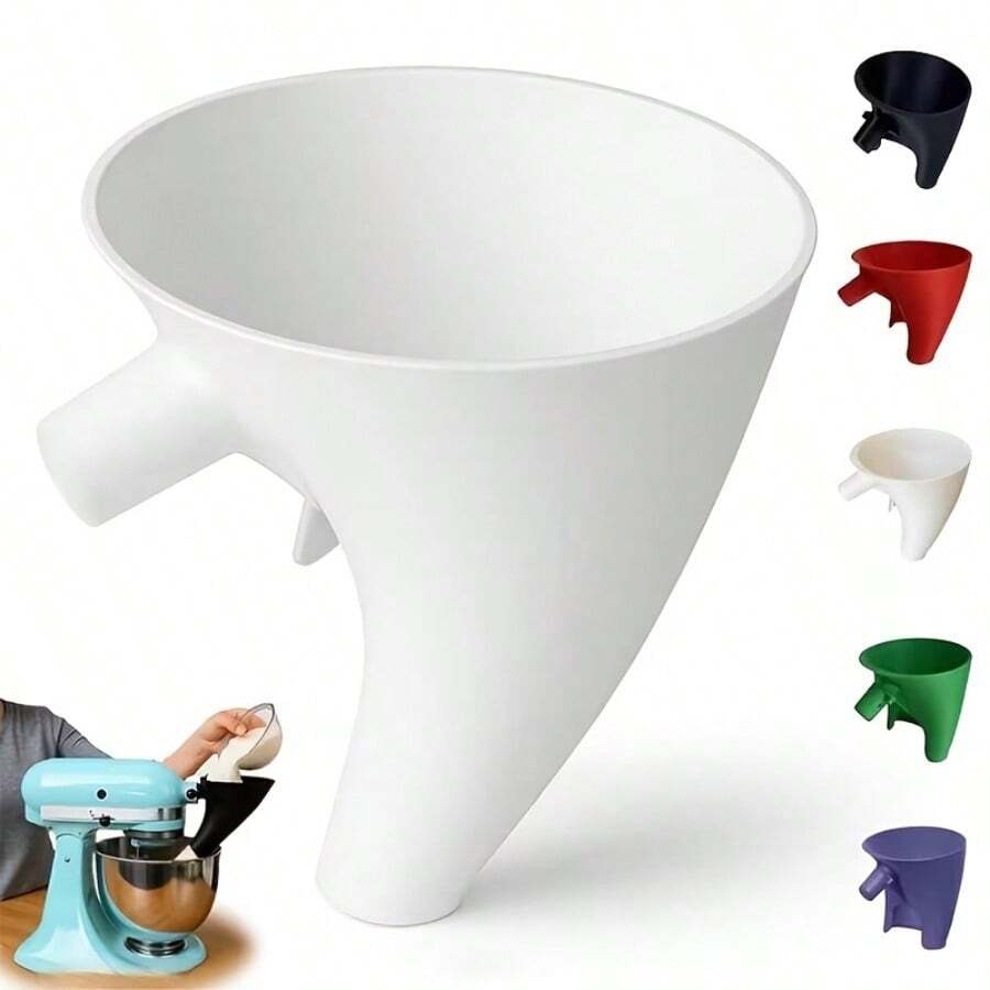 KitchenAID Mixer Flour Sifter With Pouring Spout And Anti-Spill Design - Fits KitchenAID Artisan KSM150 And 5-Quart Tilt-Head Mixers. Durable Plastic Parts, Ergonomic Handle And Sturdy Base For Precise Baking - Easy To Clean - Multicolor - View 1