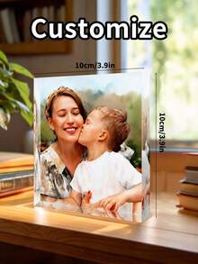 个性化亚克力照片装饰品、桌面摆件、亚克力相框 - 非常适合家居和办公室装饰、感恩节礼物或派对用品、个性化照片展示、办公室装饰 - 彩色 - 查看 8